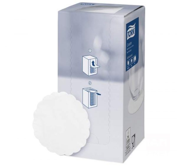 Papirni podstavek Tork Advanced d=9 cm bel 250 kos/pak (474474)