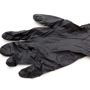 Rokavice nitril	brez pudra Tomos črna 100 kos L