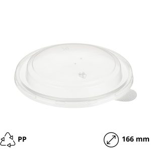 Papirnata posoda s pokrovom Tambien ECO 1090 ml d=166 mm h=65 mm kraft 100 kos (komplet)