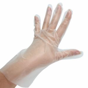 Rokavice za enkratno uporabo termoplastični elastomer, brez pudra Tomos 100 kos L
