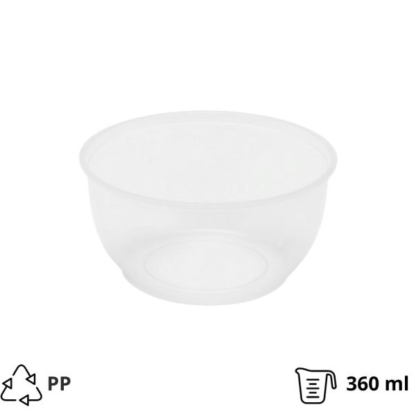 Posodica za delikateso PP 360 ml d=112 mm h=55 mm , brez pokrova [6 kos/pak]