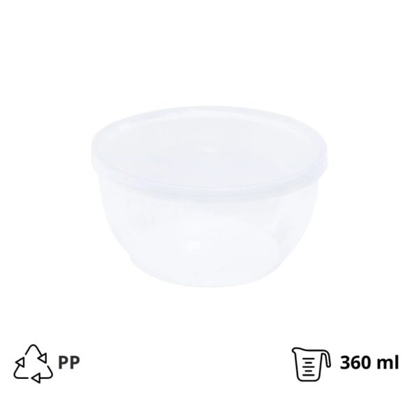 Posodica za delikateso PP 360 ml d=112 mm h=55 mm , brez pokrova [6 kos/pak]