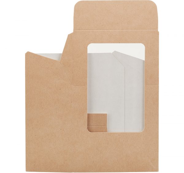 Wrap box z folijo 90x50x130 mm kraft (25 kos/pak)