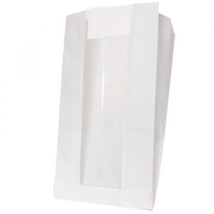 Papirnata vrečka z oknom 200(100)х60х300 mm bela (1000 kos/pak)