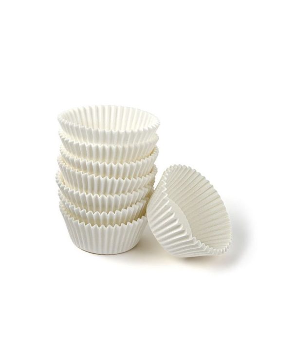 Papirčki za praline d=25 mm h=16 mm beli (1000 kos/pak)