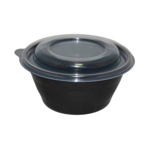 Posoda PP 500 ml d=144 mm h=52 mm črna