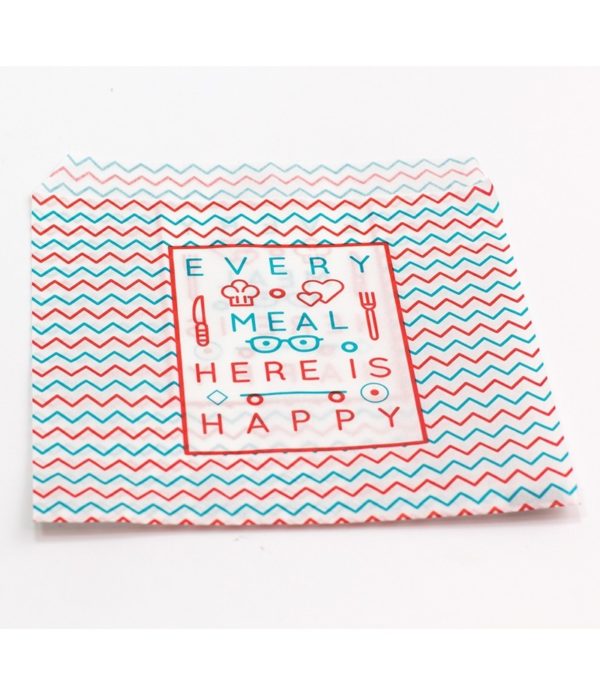 Vrečka za hamburger 150×170 mm Happy Life (100 kos/pak)