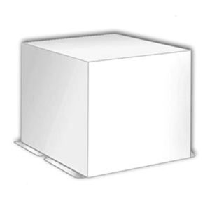 Škatla za torte (pokrov) 300x300x250 mm 3 kg bel karton (20 kos/pak)