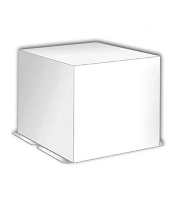Škatla za torte (pokrov) 300x300x250 mm 3 kg bel karton (20 kos/pak)