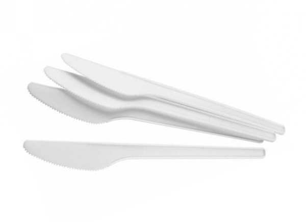 Plastični nož  16.5 cm bel (200 kos/pak)
