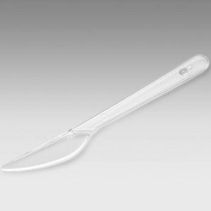 Plastični nož 17,5 cm prozoren Premium (48 kos/pak)
