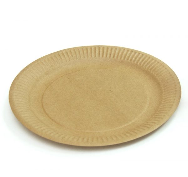 Papirnat krožnik d=230 mm kraft (100 kos/pak)