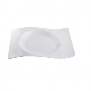 Finger food krožnik PS Gold Plast 220×180 mm FORMA bela (12 kos/pak)