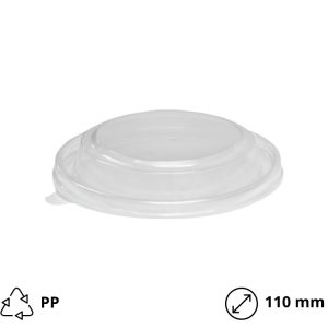 Papirnata posoda s pokrovom Tambien ECO D=110 mm, h=60 mm 380 ml, kraft, 50 kos (komplet)