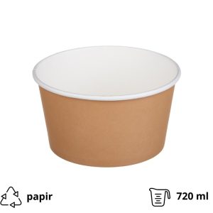 Papirnata posoda Tambien ECO 720 ml d=135 mm h=68 mm kraft , brez pokrova 50 kos