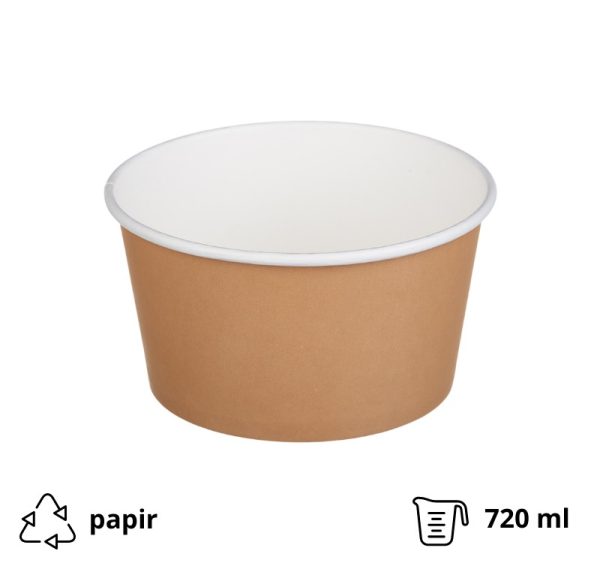 Papirnata posoda Tambien ECO 720 ml d=135 mm h=68 mm kraft , brez pokrova 50 kos
