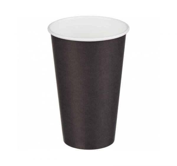 Papirnat kozarec 400 ml d=90 mm 1-slojni črn (50 kos/pak)