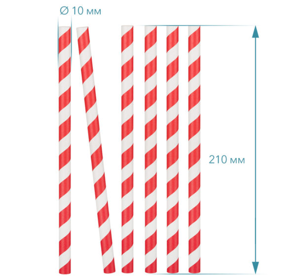Slamice papirnate Tambien ECO Lollipop l=210 mm d=10 mm 100 kos/pak
