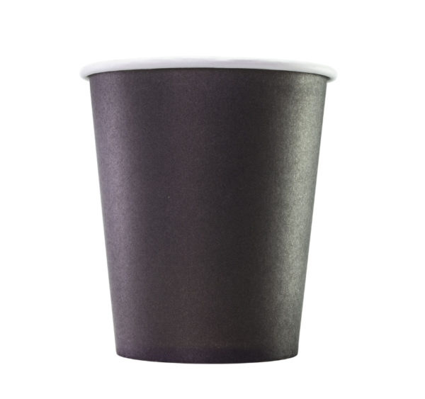 Papirnat kozarec 250 ml d=80 mm 1-slojni črn (75 kos/pak)
