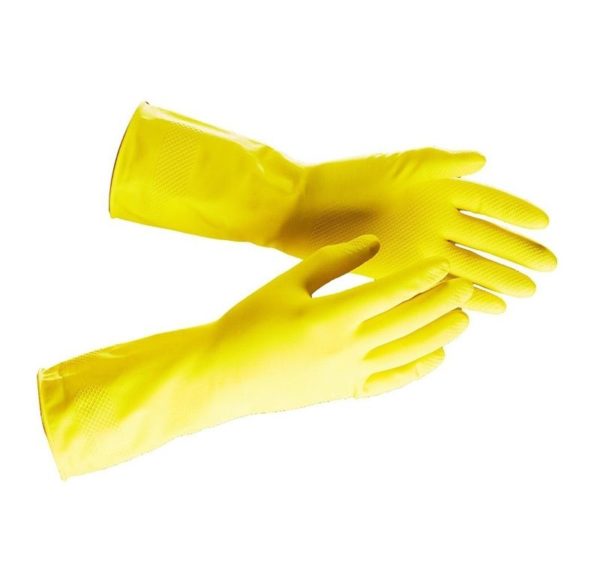 Gumijaste rokavice, prevlečene z bombažem M