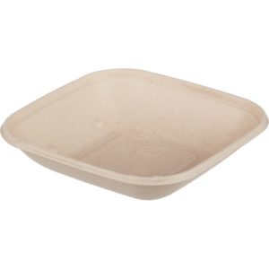 Posoda PULP Sabert 170x170x30mm 500ml s pokrovom PP, Kraft (komplet)