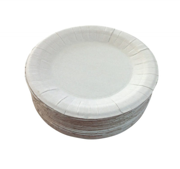 Papirnat krožnik d=230 mm bel glaziran (250 kos/pak)
