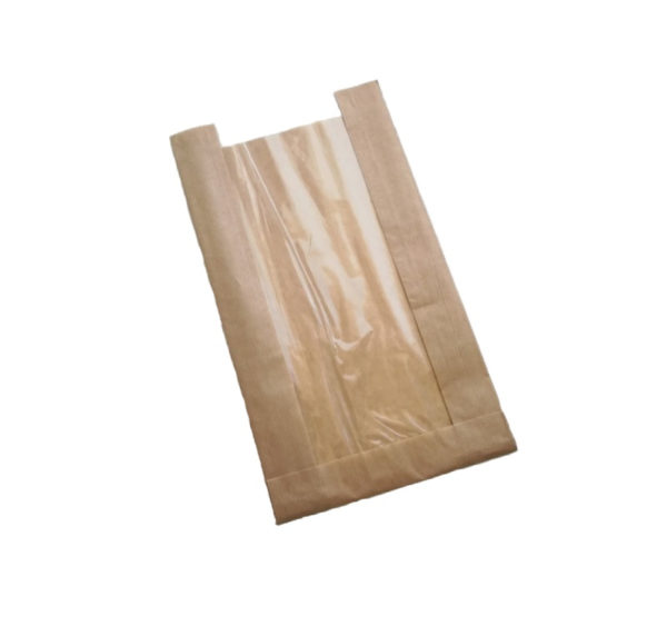 Papirnata vrečka z oknom 130(50) х50х300 mm kraft (1500 kos/pak)