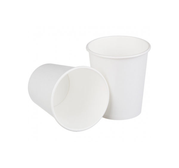 Papirnat kozarec 250 ml d=90 mm 1-slojni bel (50 kos/pak)
