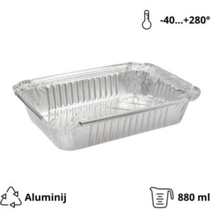 Alu posodica 880 ml 218х156х38 mm 50 kos