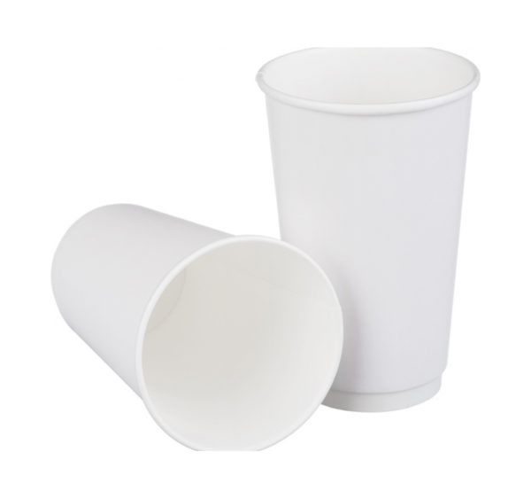 Papirnat kozarec 400 ml d=90 mm 2-slojni bel (18 kos/pak)