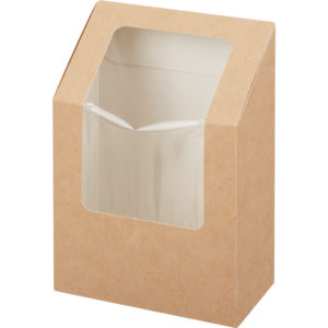Wrap box z folijo 90x50x130 mm kraft (25 kos/pak)