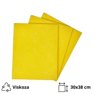 Viskozna krpa univerzalna 30×38 cm rumena 3 kos/pak