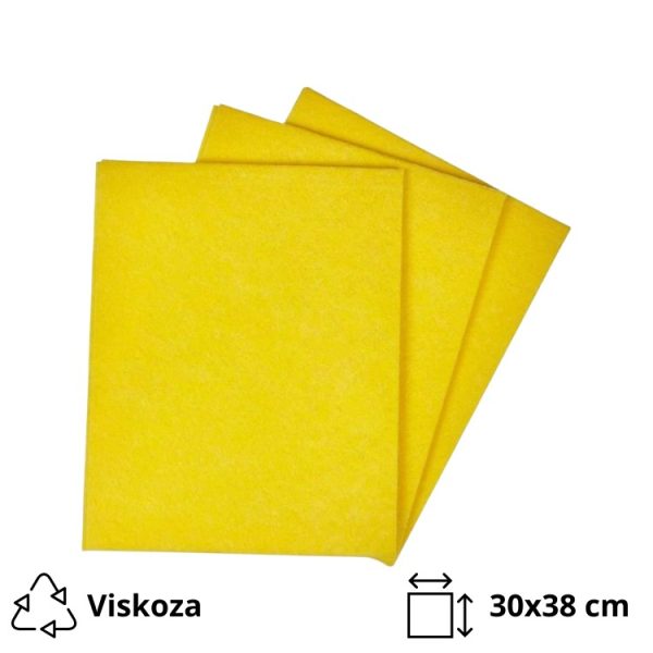 Viskozna krpa univerzalna 30×38 cm rumena 3 kos/pak