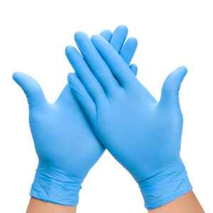 Rokavice nitril brez pudra modre 100 kos L