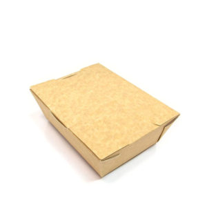 Papirnata posoda ECO LUNCH BOX 600 ml 150x115x50 mm kraft (350 kos/pak)
