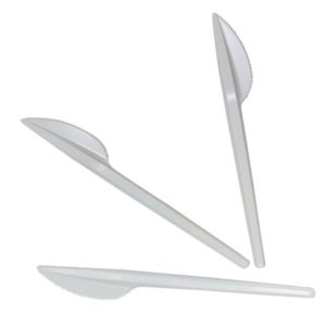 Plastični nož Tambien 16,5 cm bel (100 kos/pak)