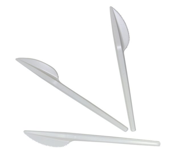 Plastični nož Tambien 16,5 cm bel (100 kos/pak)