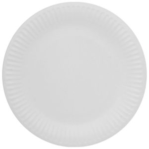 Papirnat krožnik d=230 mm Snack Plate bel laminiran (100 kos/pak)