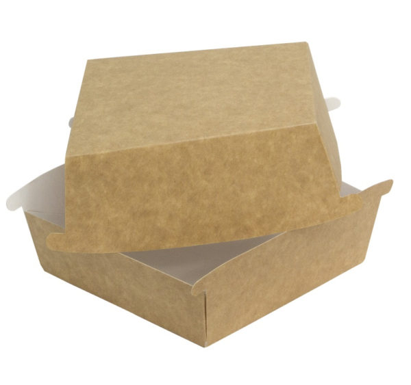 Škatla za burger Combi box 120x120x70 mm kraft (50 kos/pak)