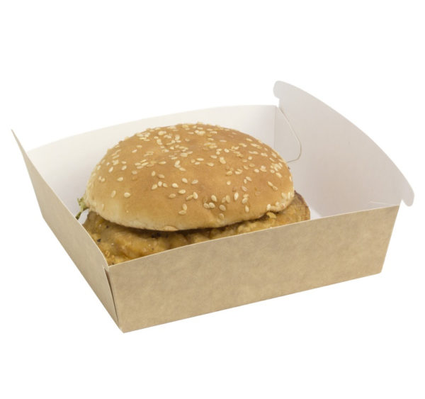 Škatla za burger Combi box 120x120x70 mm kraft (50 kos/pak)