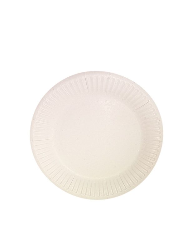 Papirnat krožnik d=180 mm Snack Plate bel biolaminiran (100 kos/pak)