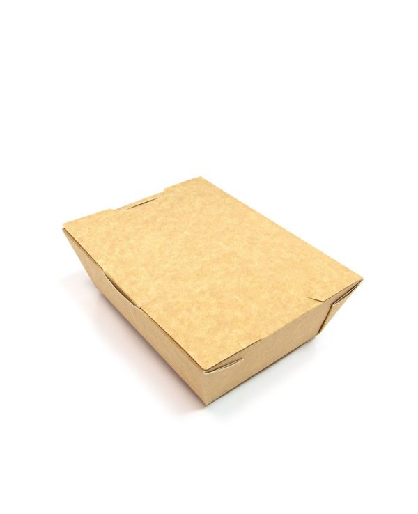 Papirnata škatla Lunch2Go 1000 ml 190x150x50 mm kraft (80 kos/pak)