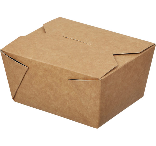 Papirnata posoda Fold Box 600 ml 130x110x65 mm črna (50 kos/pak)