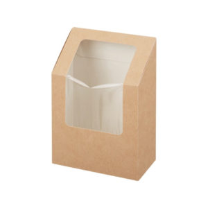 Wrap box z folijo 90x50x130 mm kraft 50 kos