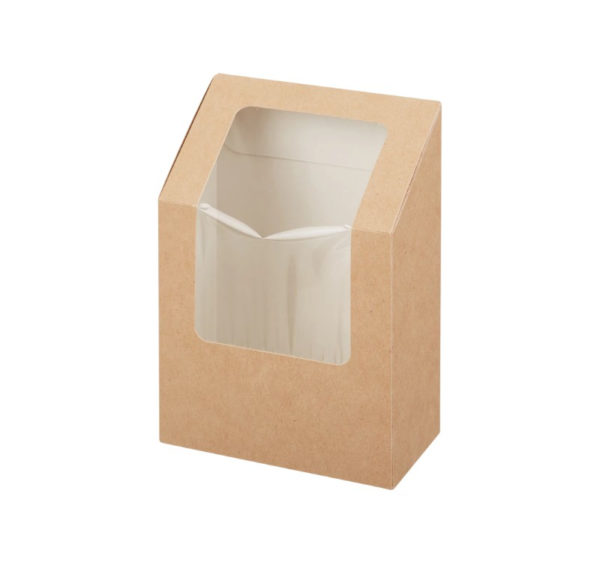 Wrap box z folijo 90x50x130 mm kraft 50 kos