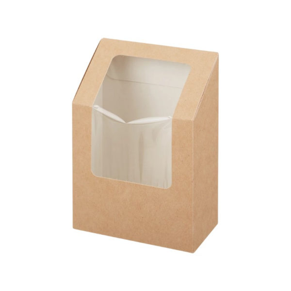 Wrap box z folijo 90x50x130 mm kraft 50 kos