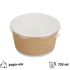 Papirnata posoda s pokrovom Tambien ECO 720 ml, 50 kos (komplet)