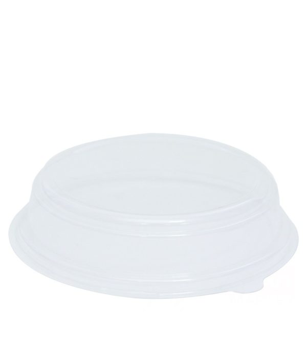 Papirnata posoda s pokrovom, 750 ml, d=150 mm, h=60 mm, kraft, za solato , 500 kos (komplet)