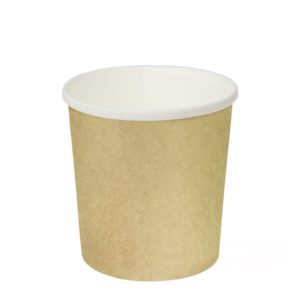 Papirnata posodica za tople jedi s pokrovom 500 ml rjava, 200 kos (zbirka)
