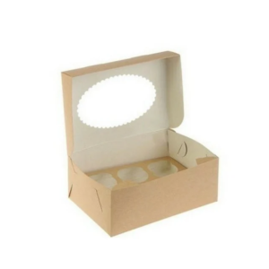 Škatla za muffine z oknom ECO MUF 6  250x170x100 mm (150 kos/pak)